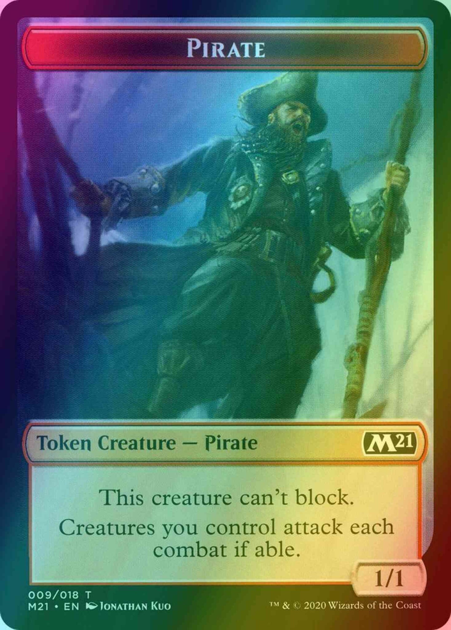 Pirate Token (09) // Weird Token (13) [Core Set 2021 Tokens] [Foil]