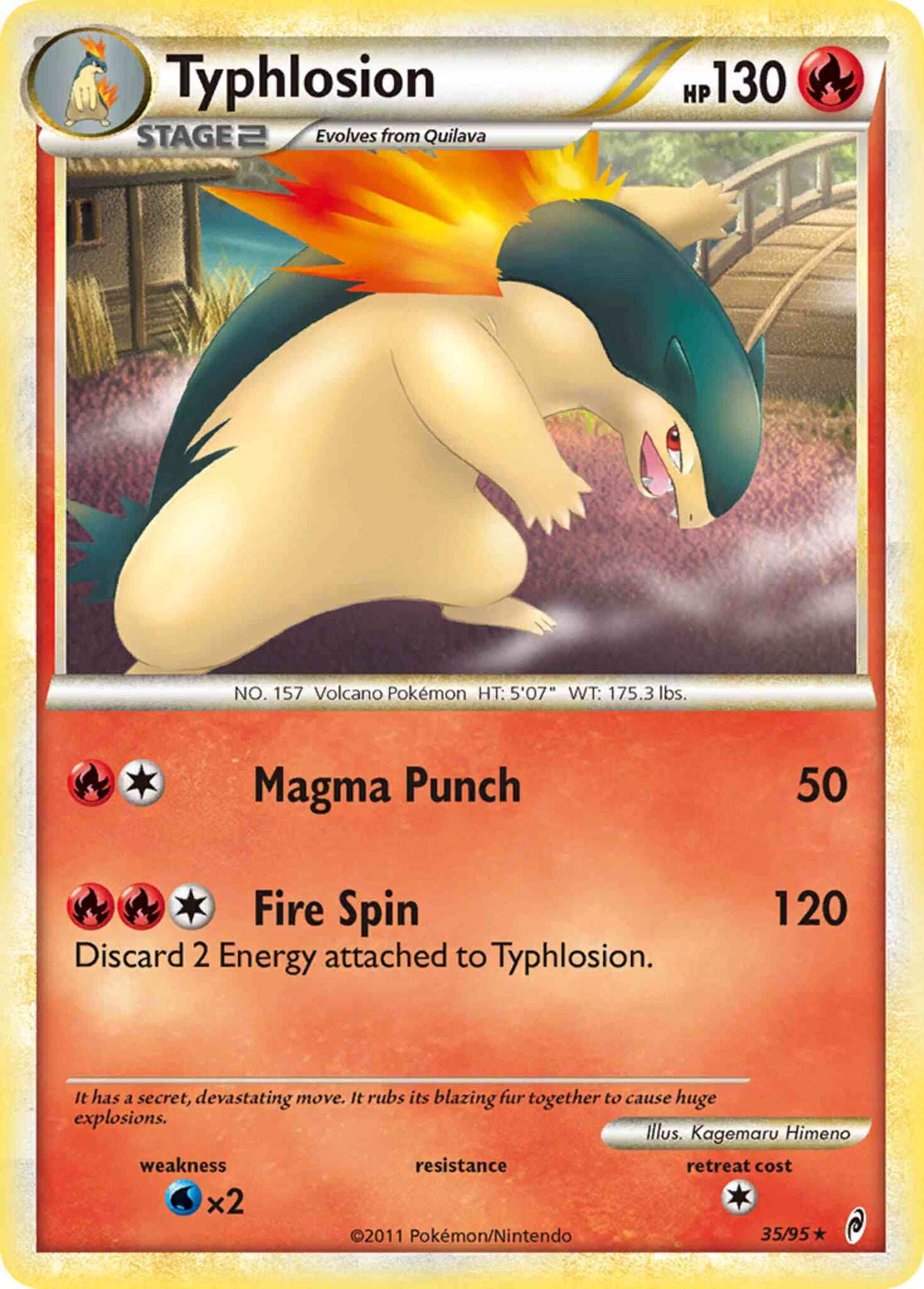 Typhlosion - 35/95 - Rare [col1-35] [Reverse Holo]