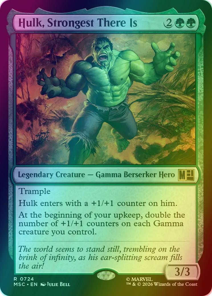 Hulk, Strongest There Is [724] [Jumpstart] [Marvel Super Heroes: Commander] [Foil]