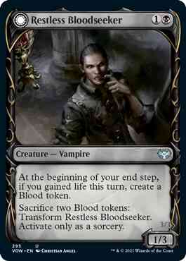 Restless Bloodseeker // Bloodsoaked Reveler [295] [Fang Frame Showcase] [Innistrad: Crimson Vow] [Non-Foil]