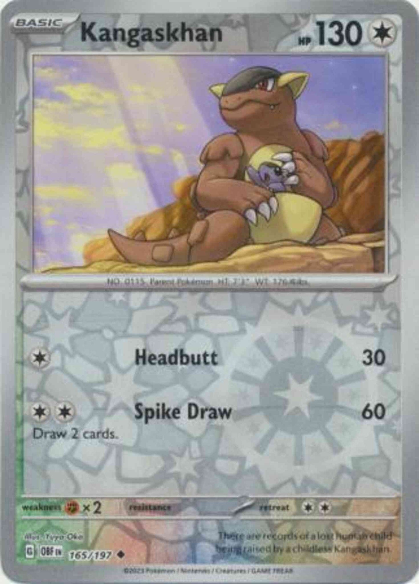 Kangaskhan - 165/197 - Uncommon [sv03-165] [Reverse Holo]