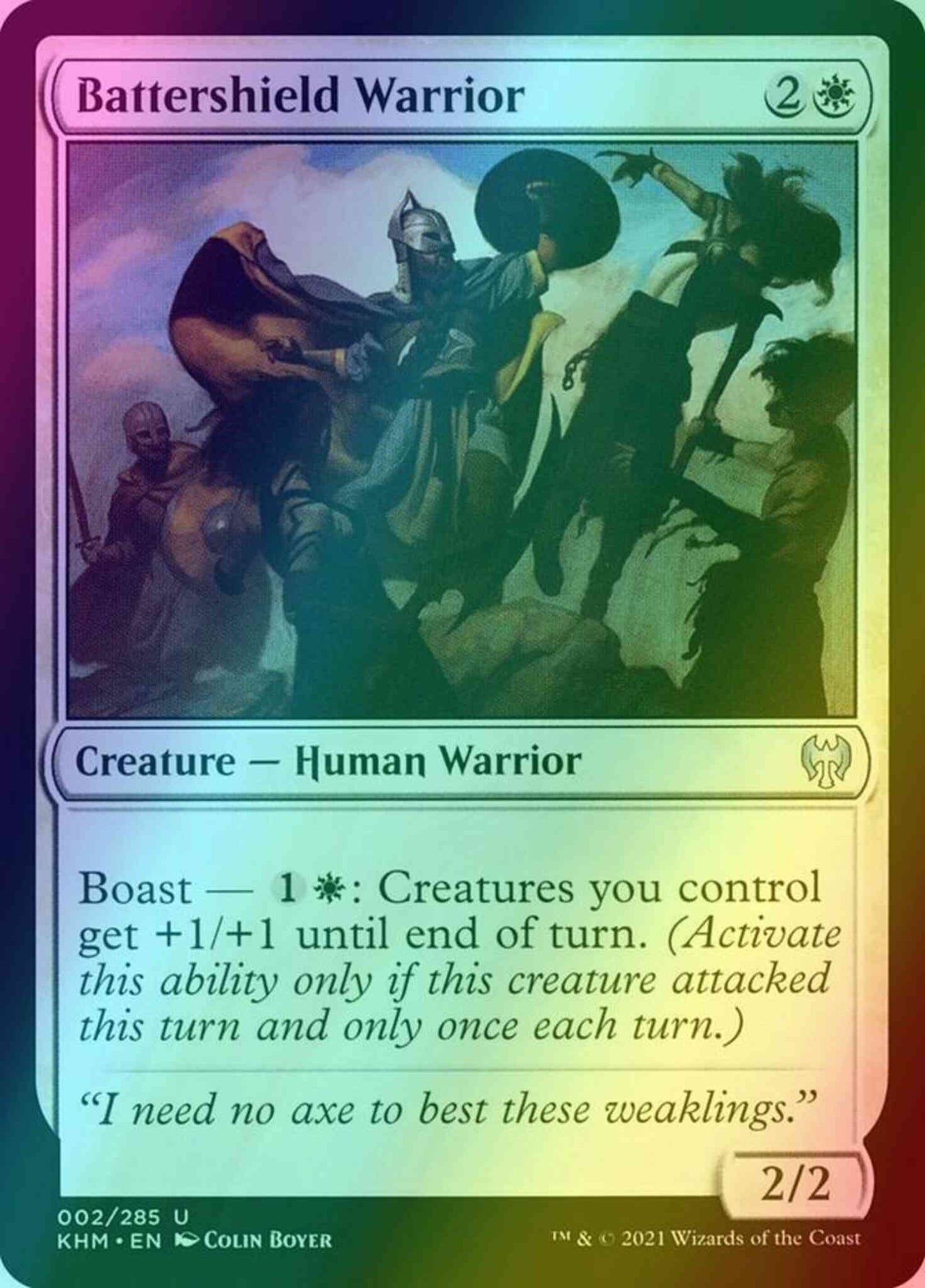 Battershield Warrior [2] [Kaldheim] [Foil]