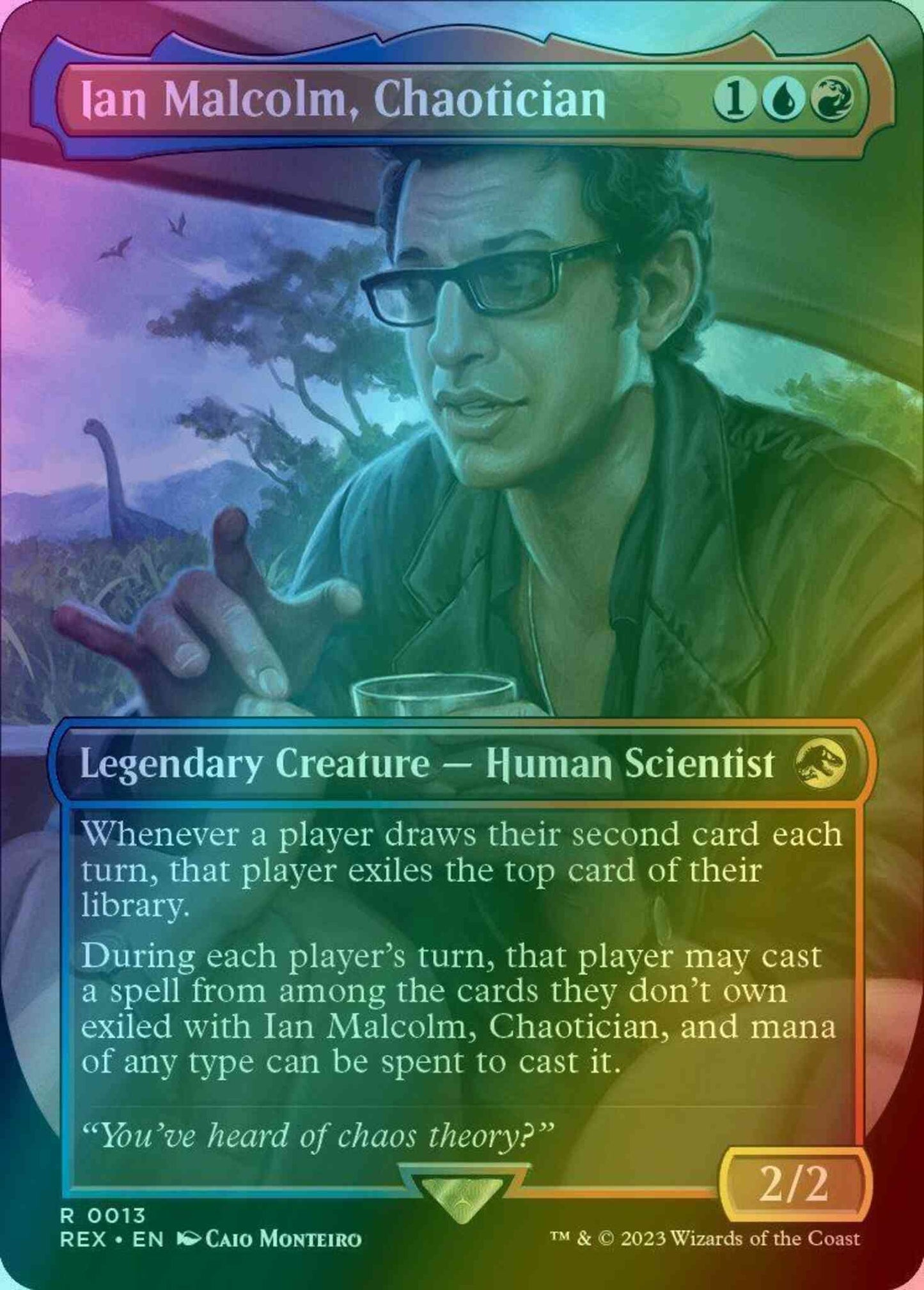 Ian Malcolm, Chaotician [13] [Borderless] [Universes Beyond: Jurassic World Collection] [Foil]