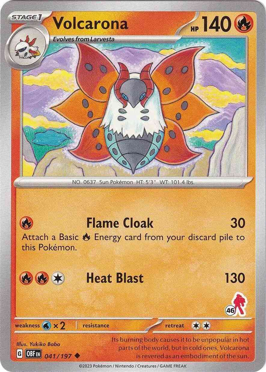 Volcarona - 041/197 - Uncommon - Armarouge Stamp [ba03-ARM46] [Non-Holo]