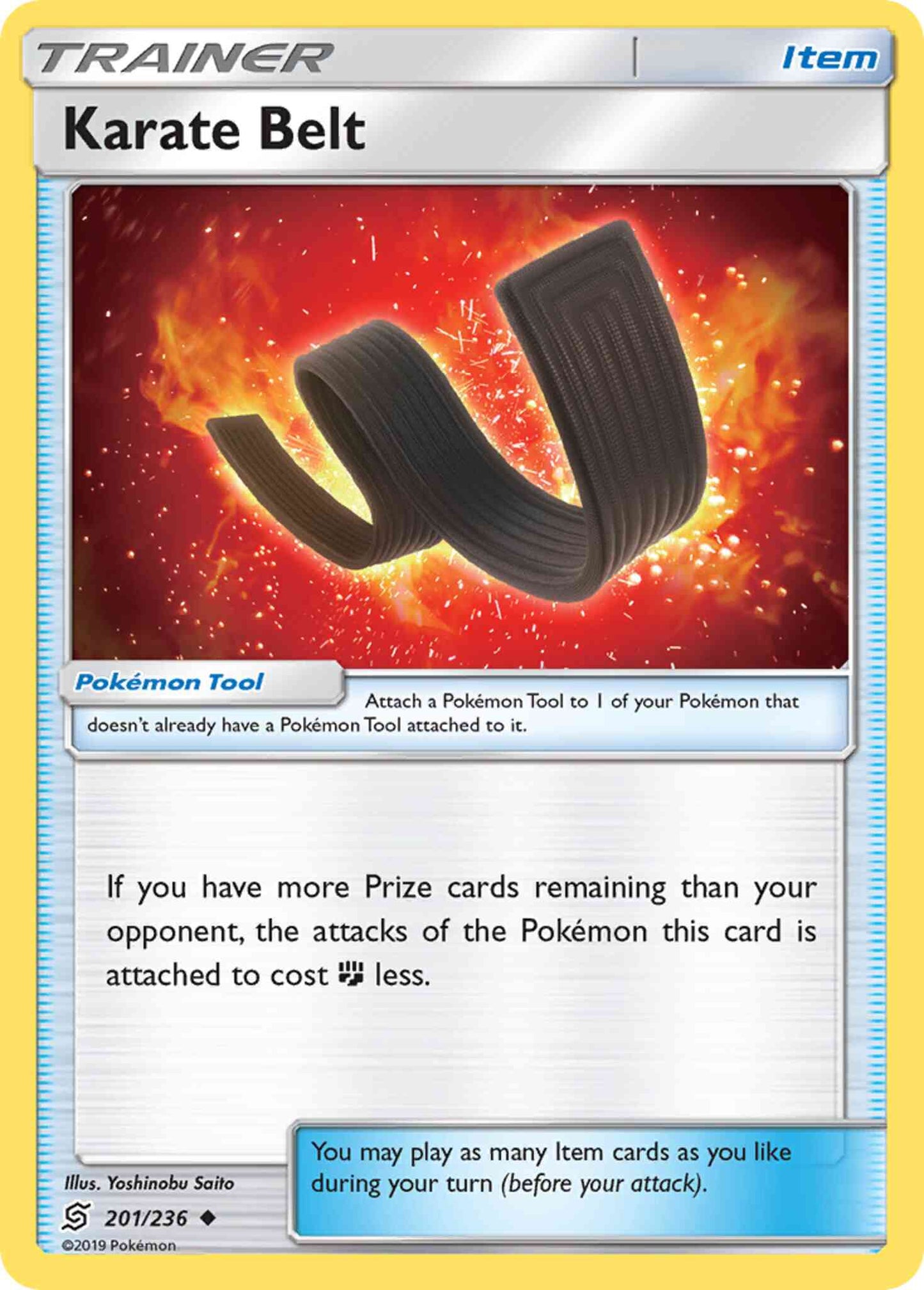 Karate Belt - 201/236 - Uncommon [sm11-201] [Non-Holo]
