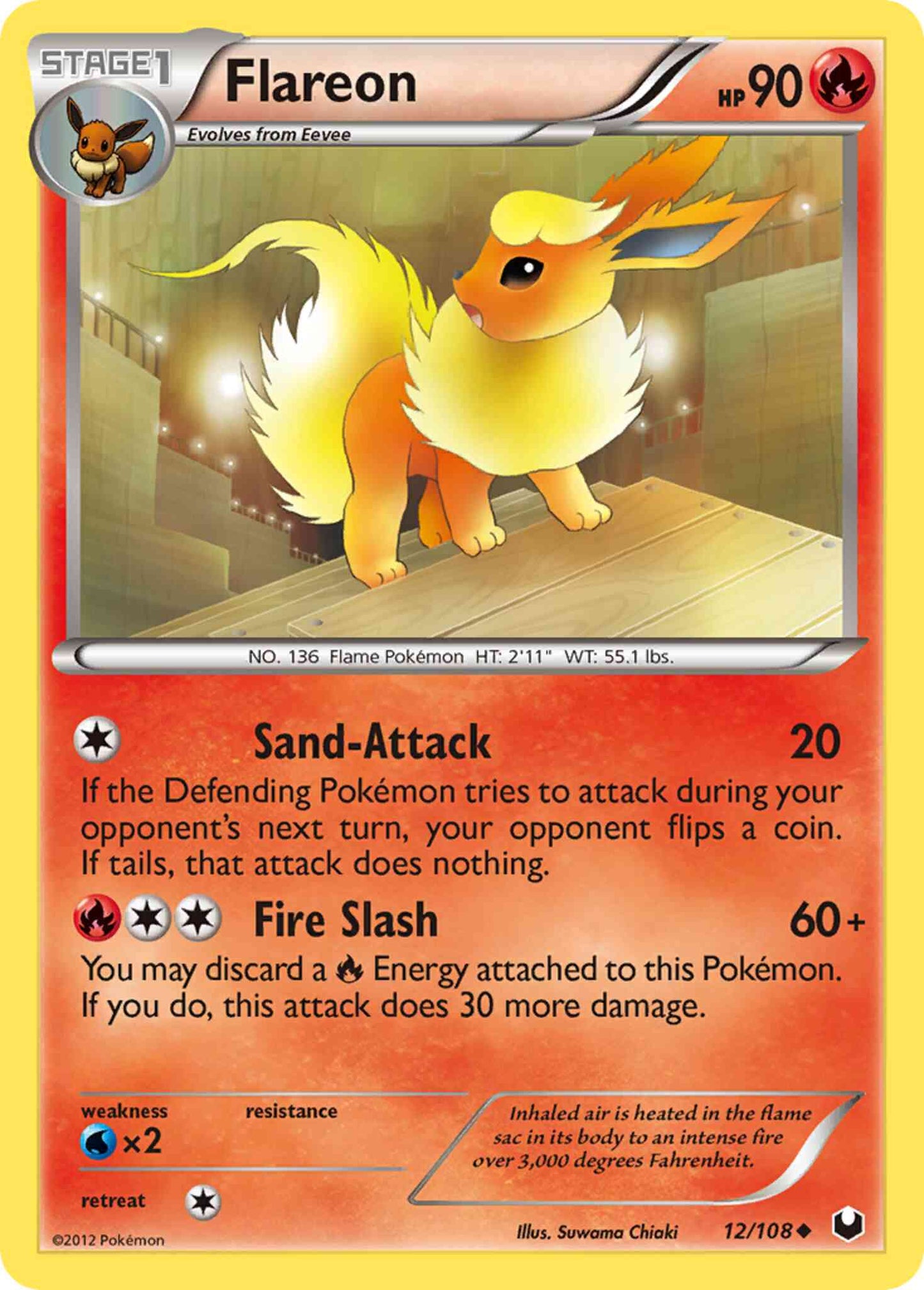 Flareon - 12/108 - Uncommon [bw5-12] [Reverse Holo]