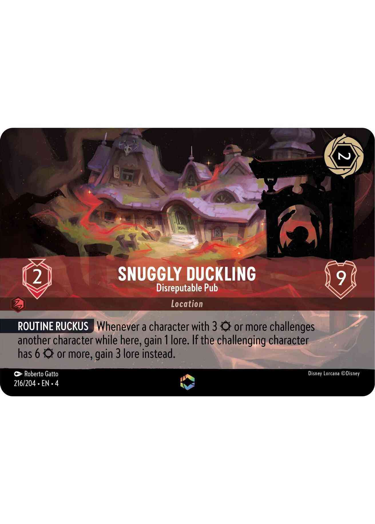 Snuggly Duckling - Disreputable Pub (Enchanted) - 216/204 [Ursula's Return] [Holofoil]