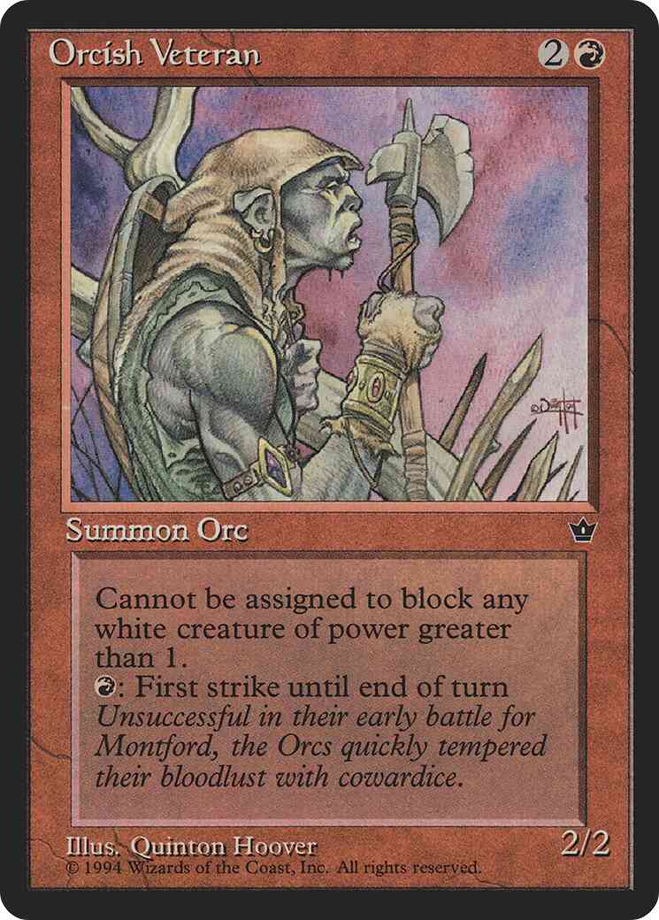 Orcish Veteran [Quinton Hoover] [62c] [Fallen Empires] [Non-Foil]