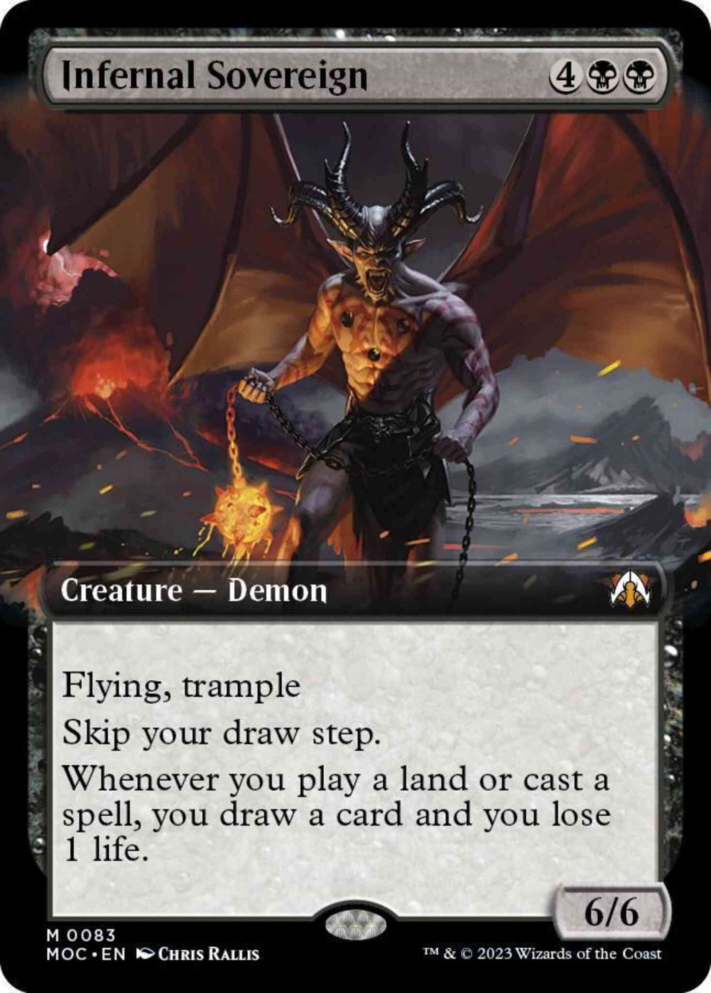 Infernal Sovereign [83] [Extended Art] [March of the Machine: Commander] [Non-Foil]