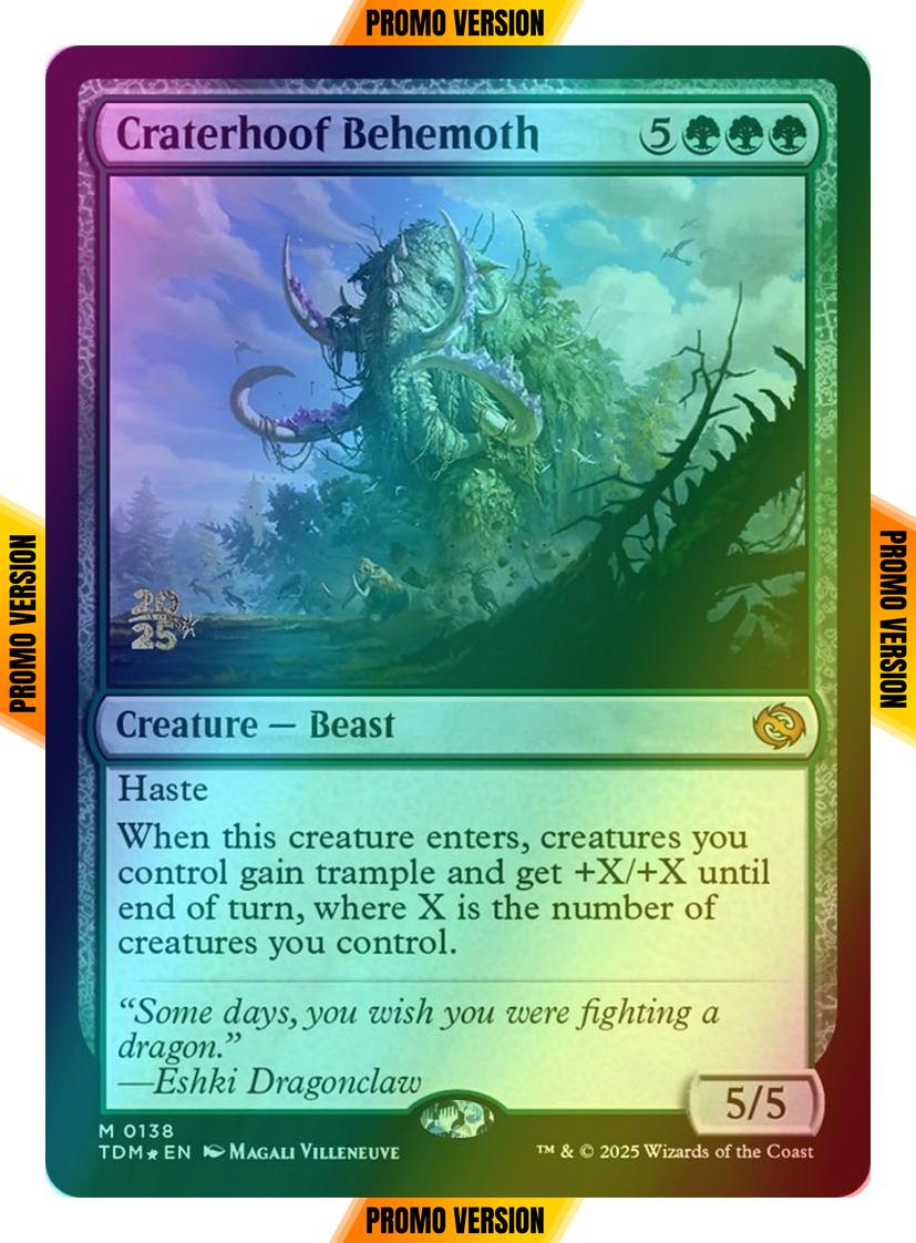 Craterhoof Behemoth [138s] [Prerelease] [Tarkir: Dragonstorm: Promos] [Foil]