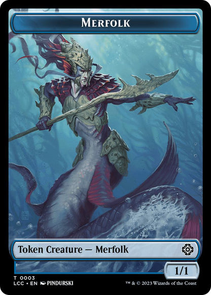 Frog Lizard Token (13) // Merfolk Token (03) [The Lost Caverns of Ixalan: Commander: Tokens] [Non-Foil]