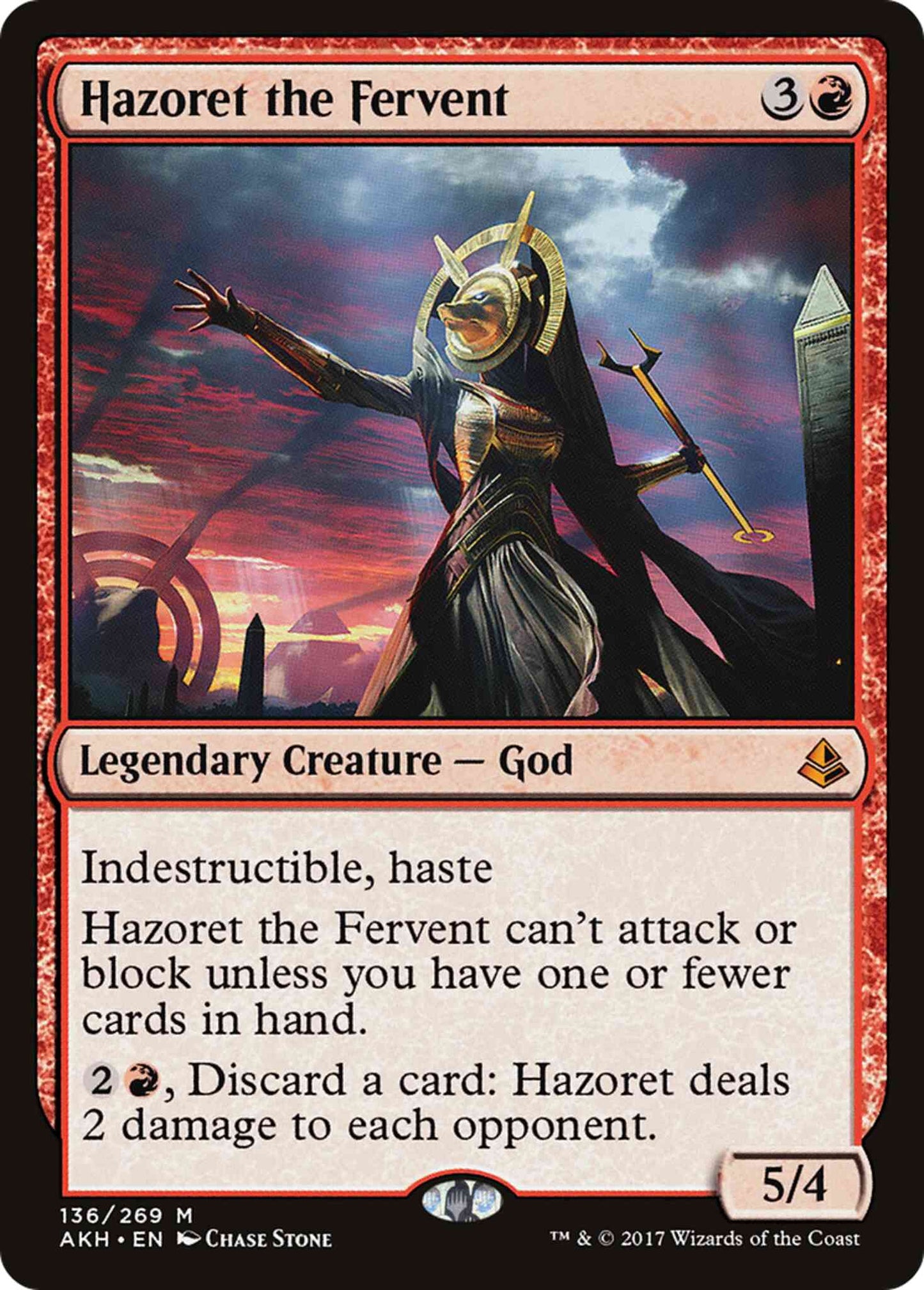 Hazoret the Fervent [136] [Amonkhet] [Non-Foil]