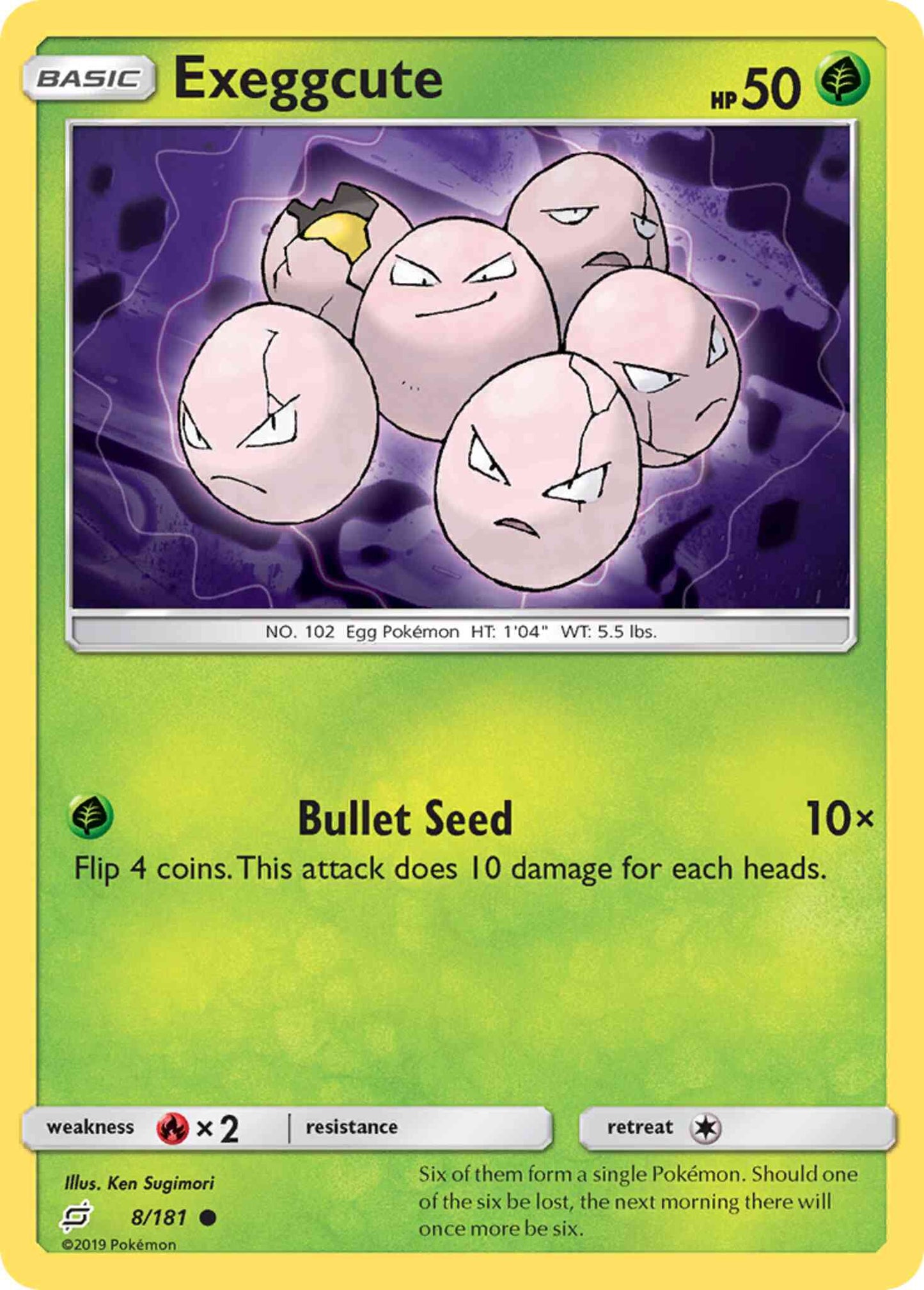Exeggcute - 8/181 - Common [sm9-8] [Reverse Holo]