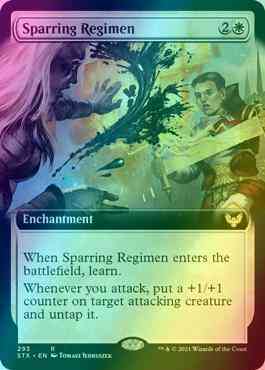 Sparring Regimen [293] [Extended Art] [Strixhaven: School of Mages] [Foil]
