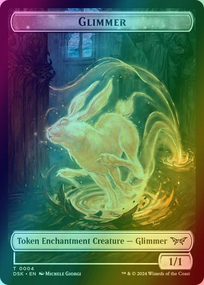 Glimmer Token (04) // Shard Token (02) [Duskmourn: House of Horror: Tokens] [Foil]