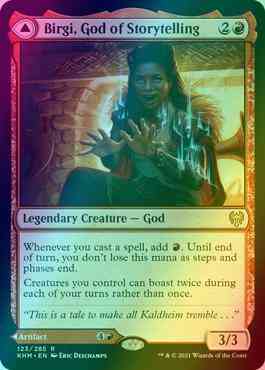 Birgi, God of Storytelling // Harnfel, Horn of Bounty [123] [Kaldheim] [Foil]