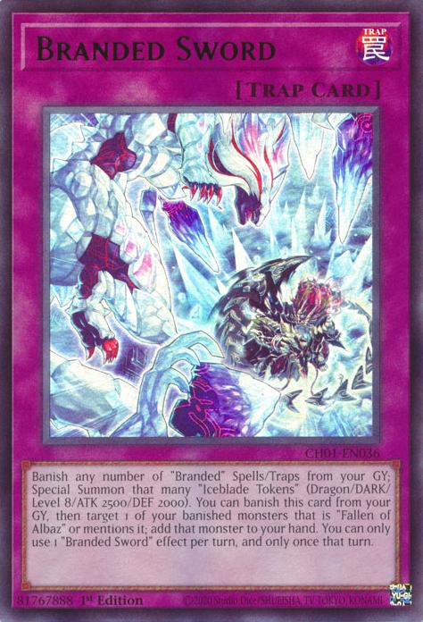 Branded Sword - CH01-EN036 - Ultra Rare - 1st Edition