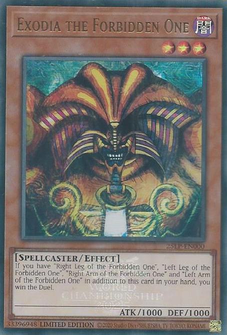 Exodia the Forbidden One - Emblazoned - 25LP-EN000 - Ultra Rare - Limited