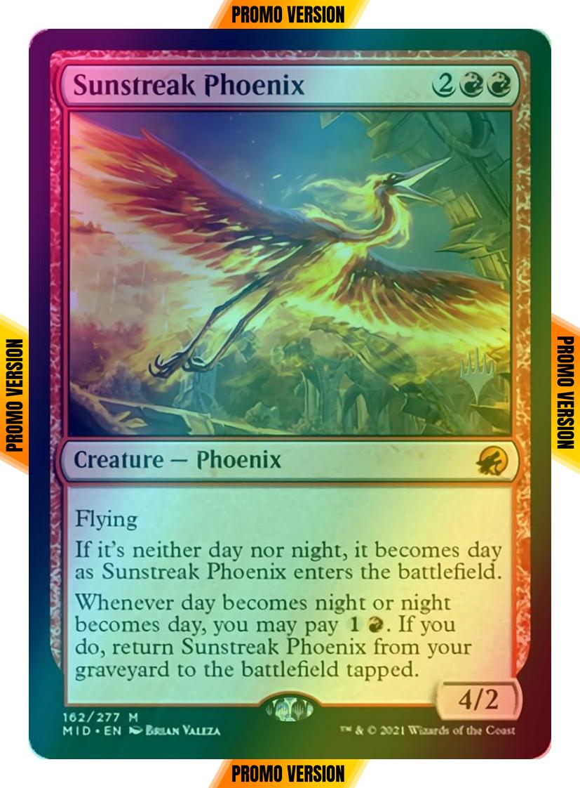 Sunstreak Phoenix [Promo Pack] [162p] [Innistrad: Midnight Hunt Promos] [Foil]
