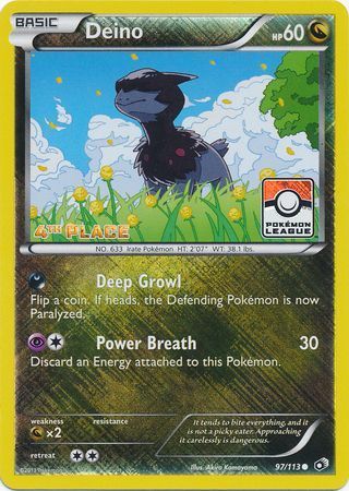 Deino - 97/113 - 4th Yveltal/Chesnaught Season League Challenge Promo [Reverse Holo]