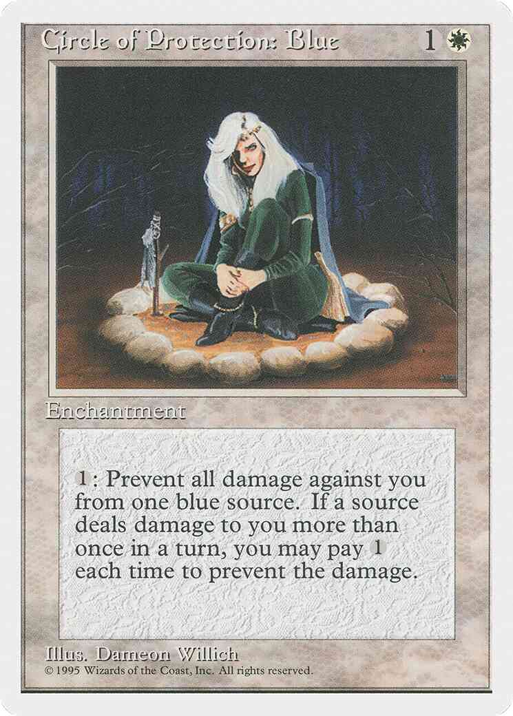 Circle of Protection: Blue [15] [Fourth Edition] [Non-Foil]