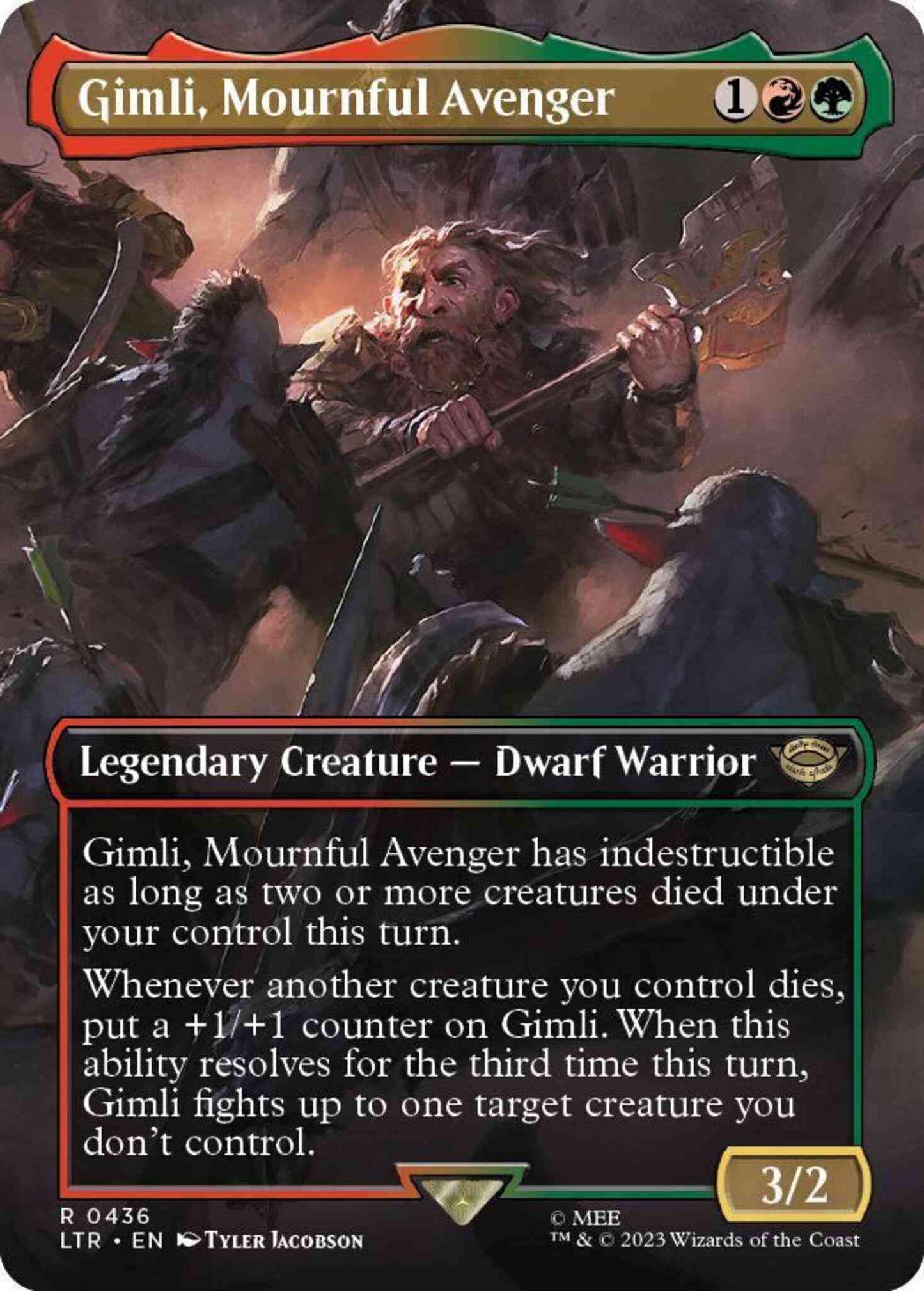 Gimli, Mournful Avenger [436] [Borderless] [The Lord of the Rings: Tales of Middle-earth] [Non-Foil]