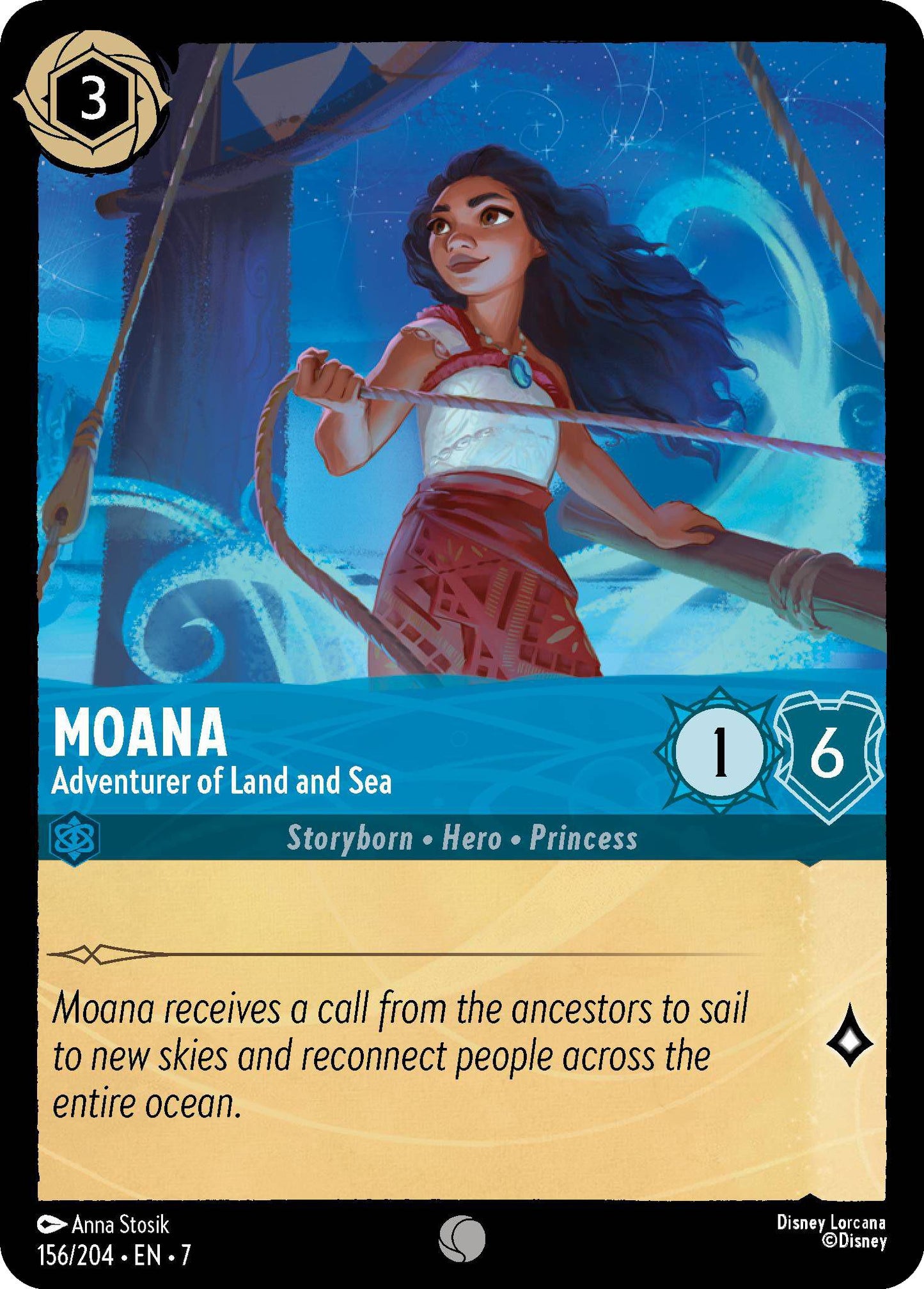 Moana - Adventurer of Land and Sea - 156/204 [Archazia's Island] [Non-Foil]