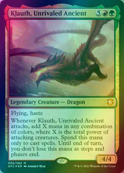 Klauth, Unrivaled Ancient [50] [Adventures in the Forgotten Realms Commander] [Foil]