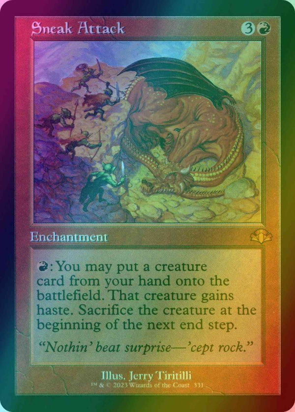 Sneak Attack [331] [Retro Frame] [Dominaria Remastered] [Foil]