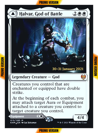 Halvar, God of Battle // Sword of the Realms [Prerelease] [15s] [Kaldheim Promos] [Foil]