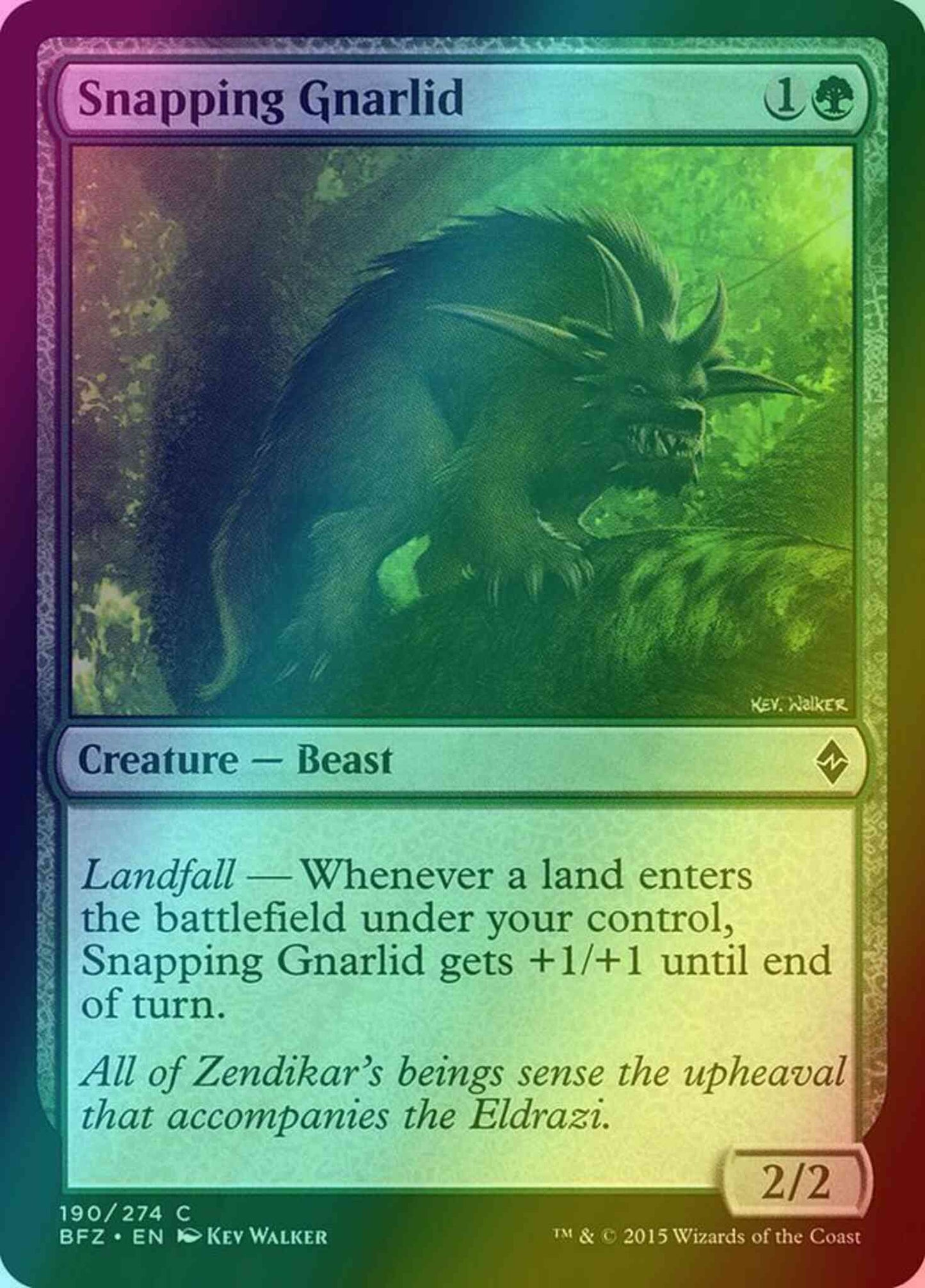 Snapping Gnarlid [190] [Battle for Zendikar] [Foil]