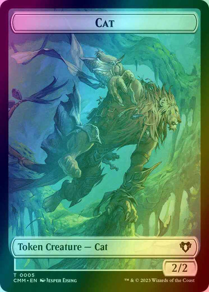 Cat Token (05) // Eldrazi Spawn Token (03) [Commander Masters: Tokens] [Foil]