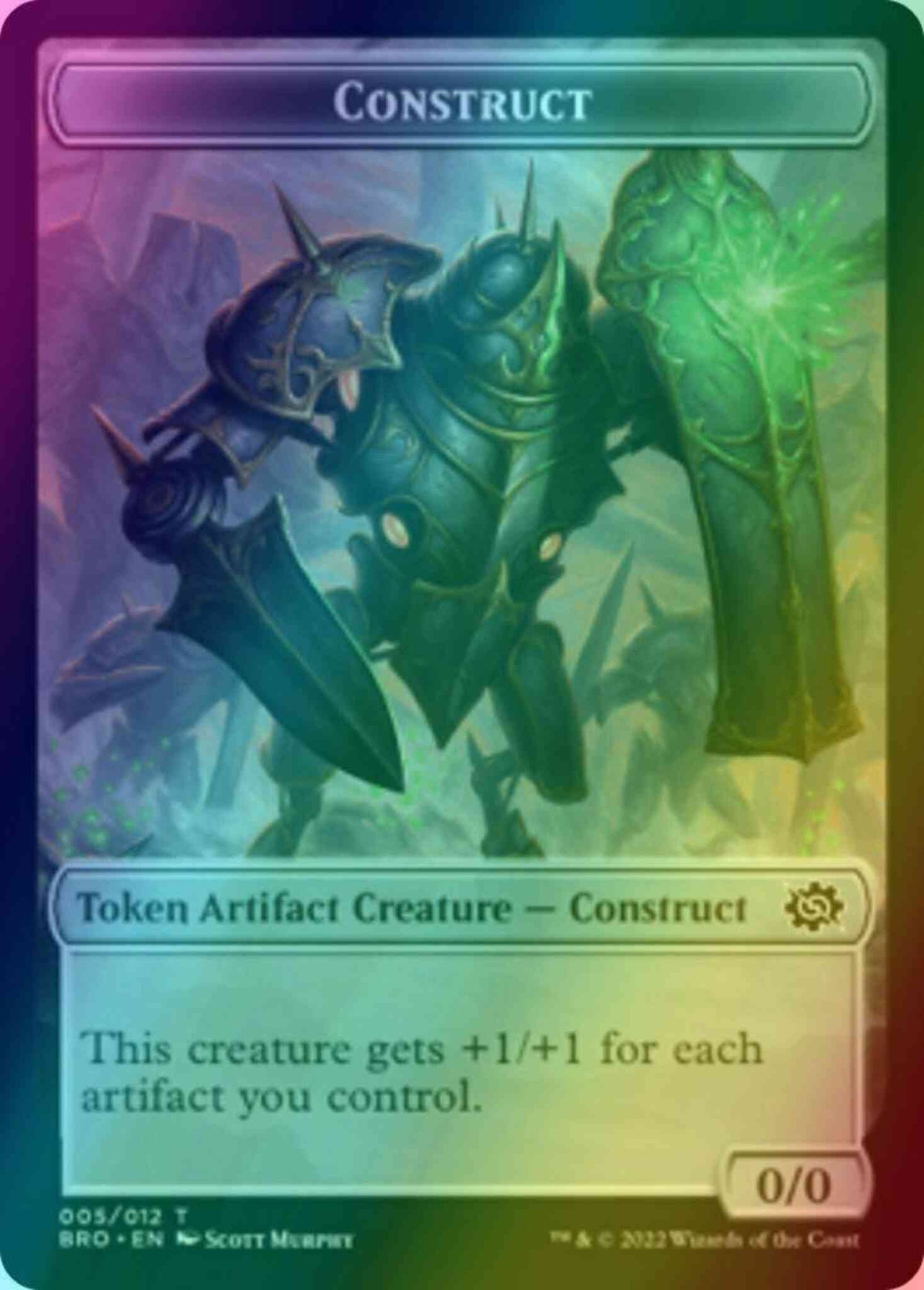 Construct Token (05) // Powerstone Token (07) [The Brothers' War: Tokens] [Foil]