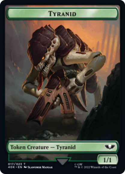 Tyranid Token (17) // Tyranid Warrior Token (19) [Universes Beyond: Warhammer 40,000: Tokens] [Non-Foil]