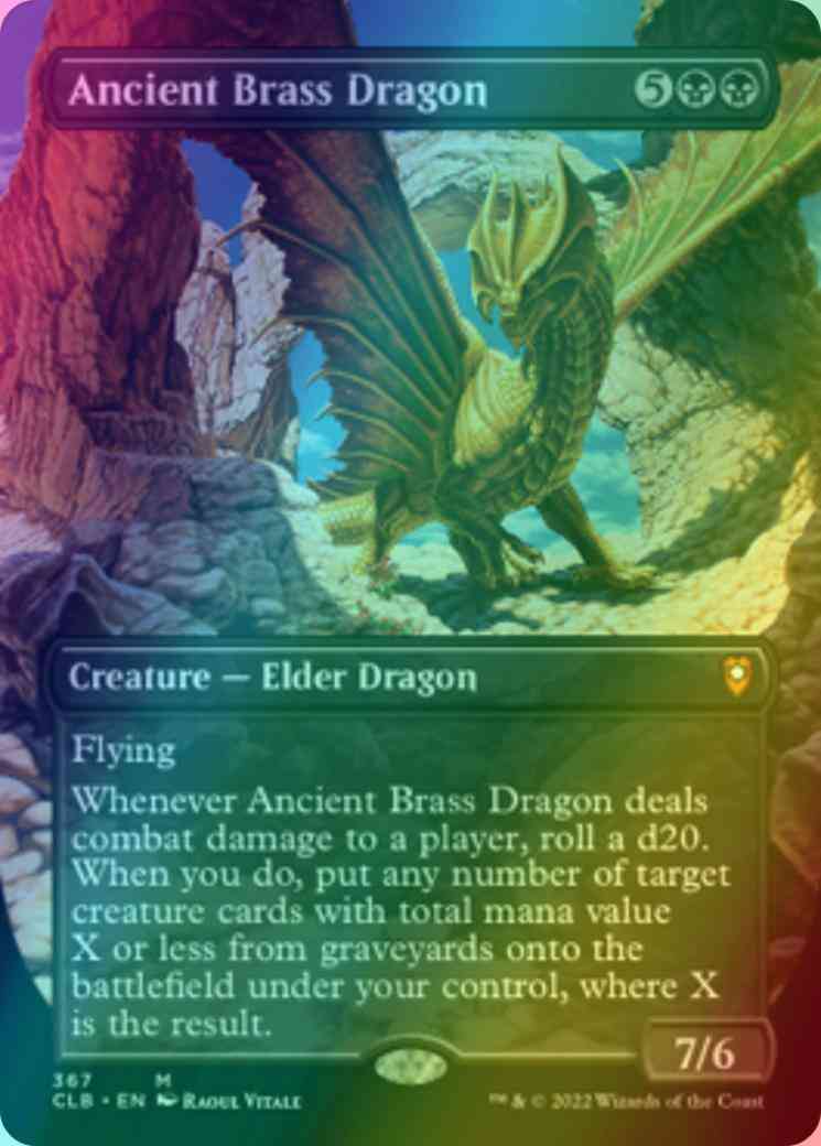 Ancient Brass Dragon [367] [Borderless] [Commander Legends: Battle for Baldur's Gate] [Foil]