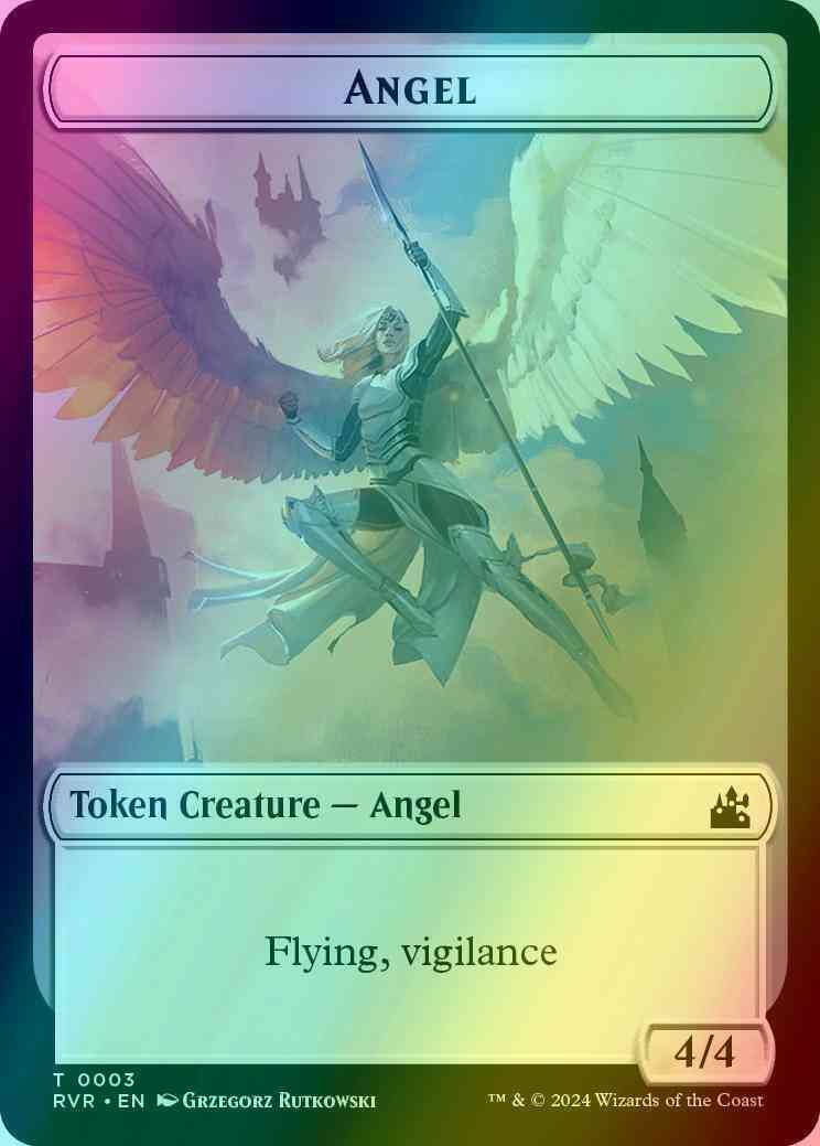 Angel Token (03) // Saproling Token (12) [Ravnica Remastered: Tokens] [Foil]