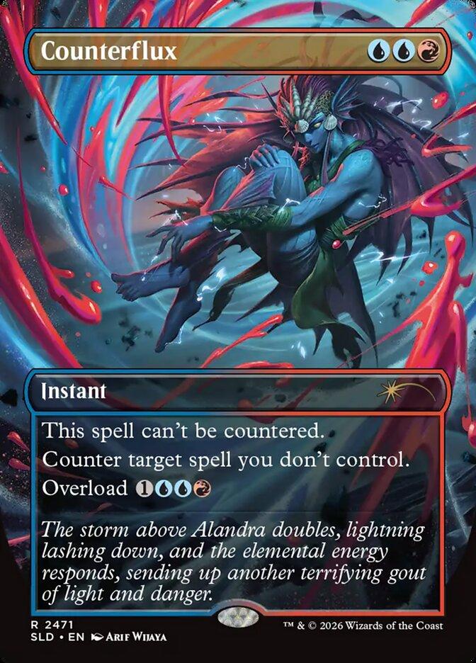 Counterflux [2471] [Borderless] [Omens of Chaos] [Secret Lair Drop] [Non-Foil]