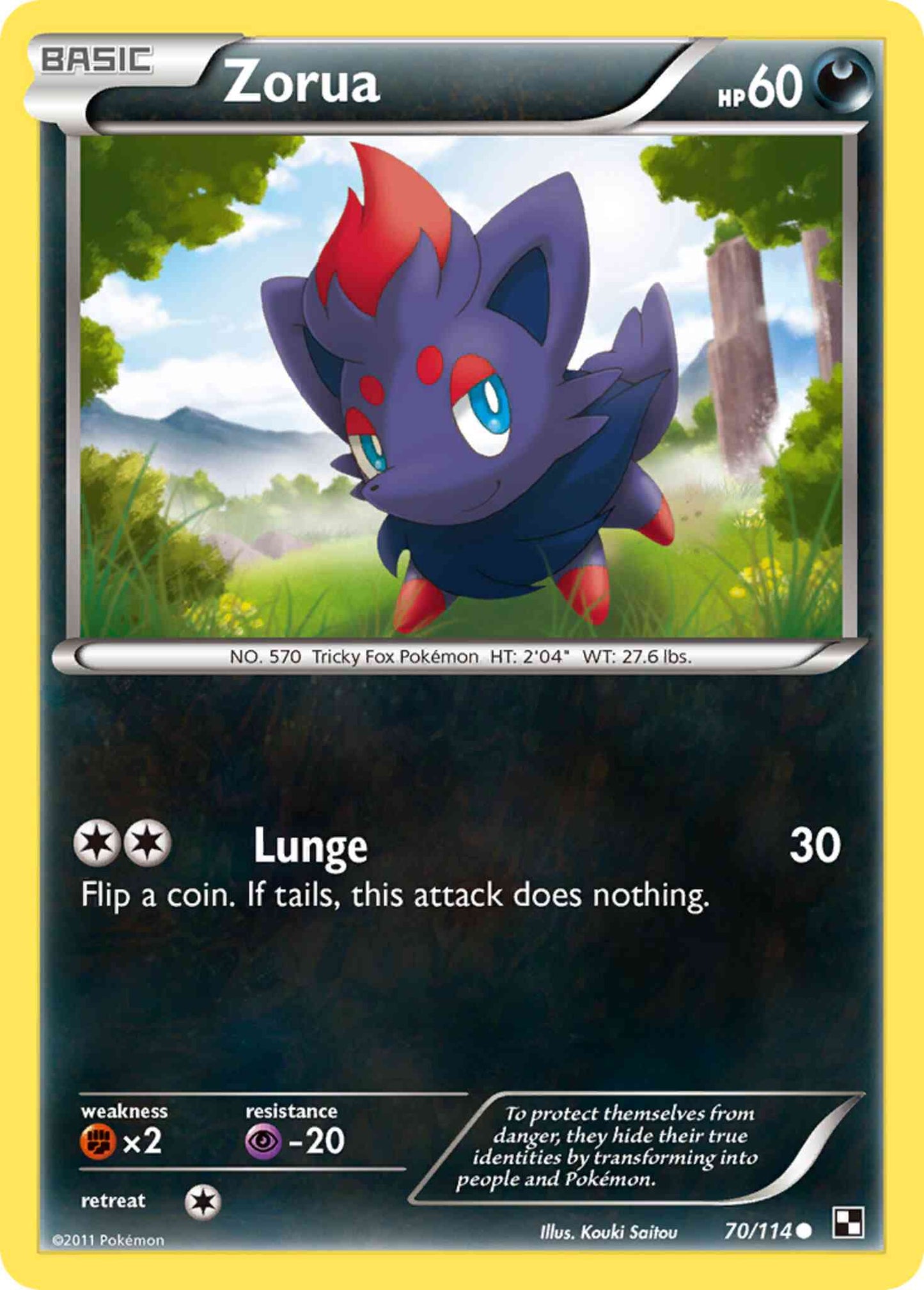 Zorua - 70/114 - Common [bw1-70] [Reverse Holo]