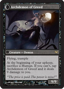 Ravenous Demon // Archdemon of Greed [71] [Dark Ascension] [Non-Foil]