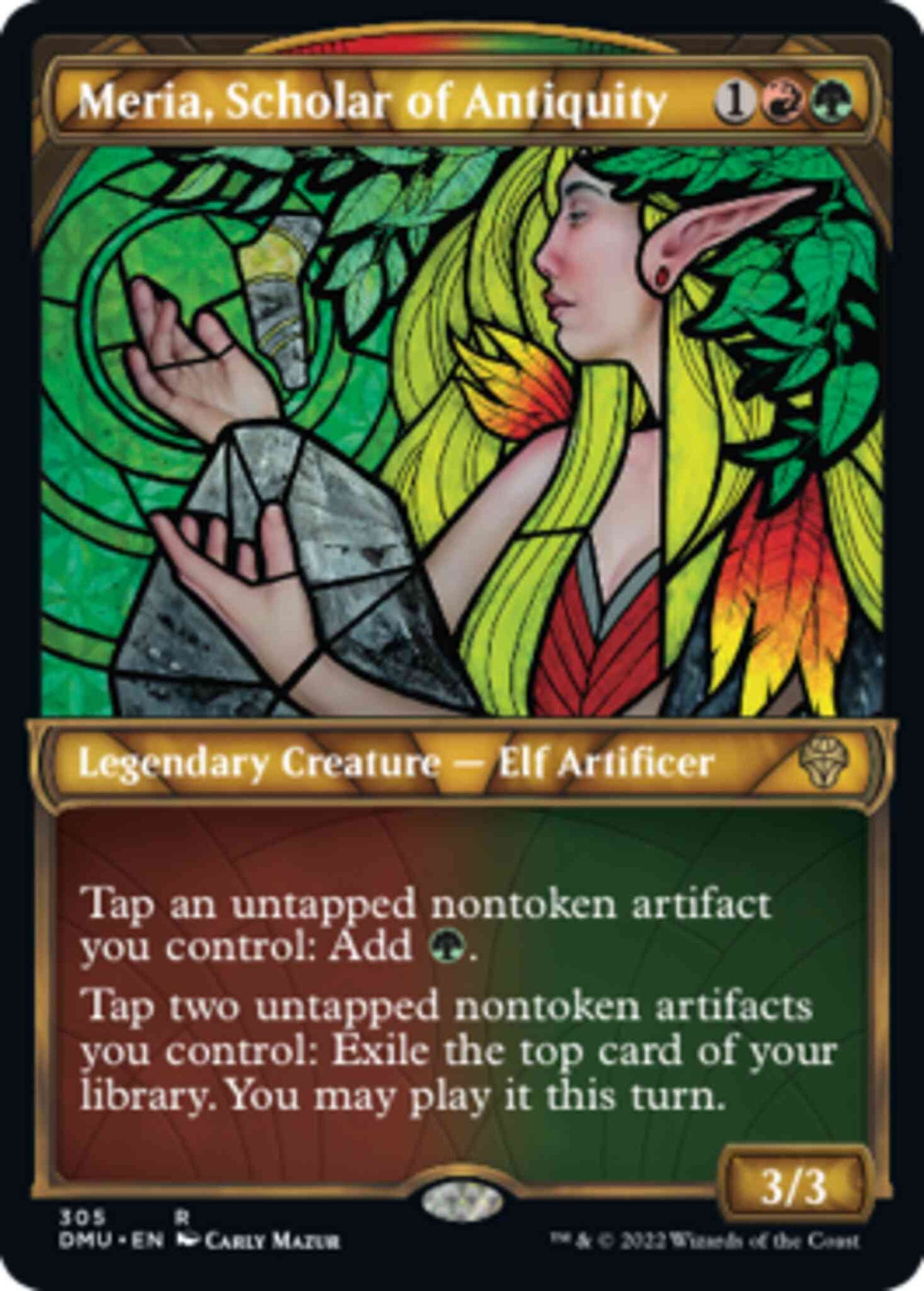 Meria, Scholar of Antiquity [305] [Stained Glass Showcase] [Dominaria United] [Non-Foil]