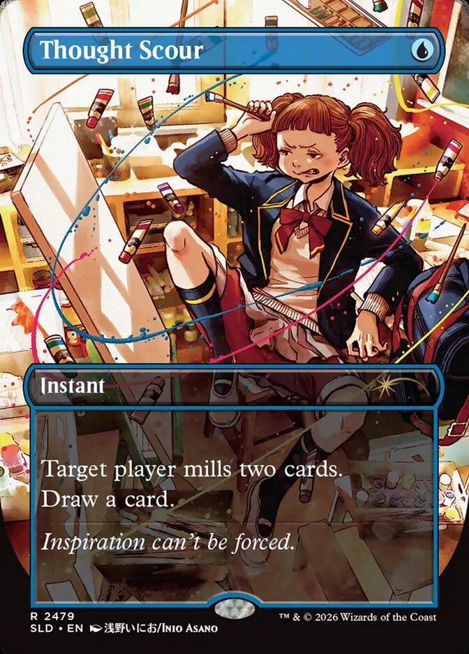 Thought Scour [2479] [Borderless] [Mahō Gakuin Seishun Hakusho] [Secret Lair Drop] [Non-Foil]
