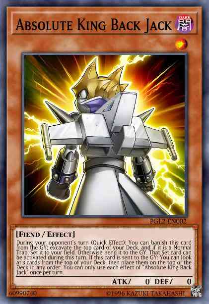 Absolute King Back Jack - PGL2-EN002 - Gold Secret Rare - 1st Edition