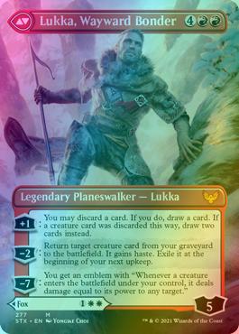 Mila, Crafty Companion // Lukka, Wayward Bonder [277] [Borderless] [Strixhaven: School of Mages] [Foil]