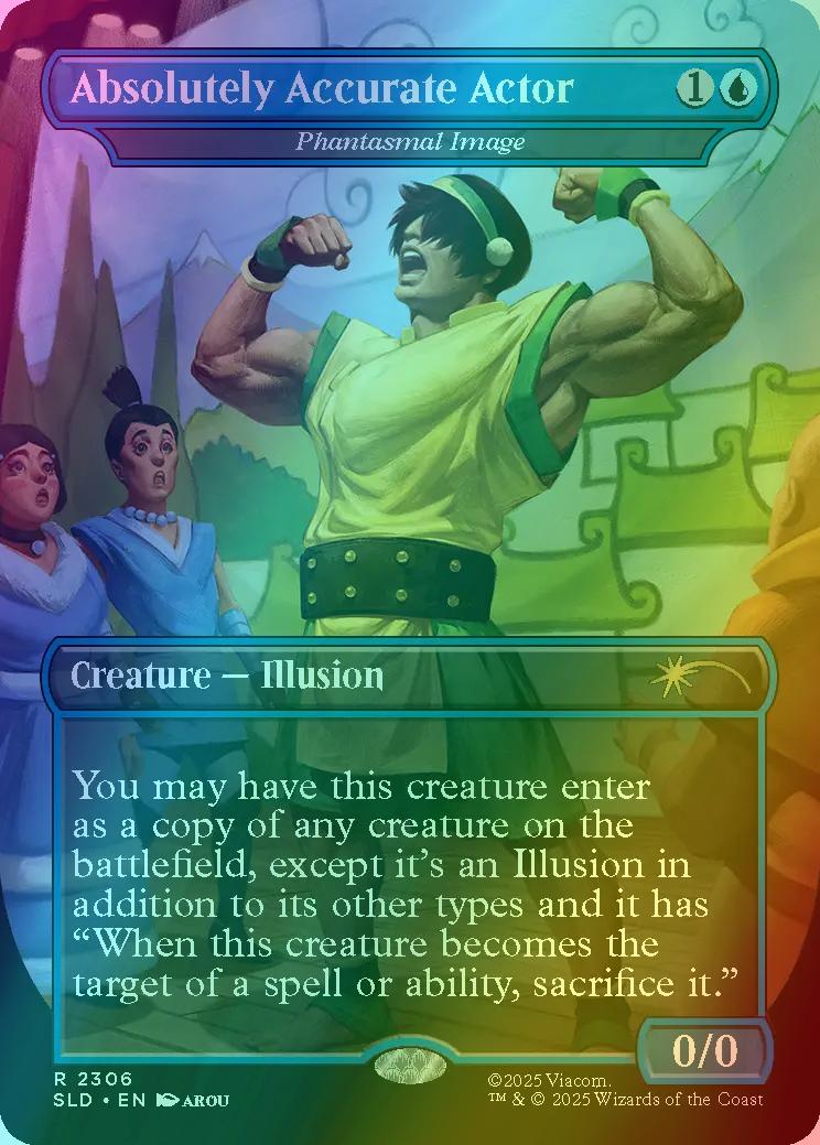 Absolutely Accurate Actor - Phantasmal Image [2306] [Borderless] [The Ember Island Players] [Secret Lair Drop] [Foil]