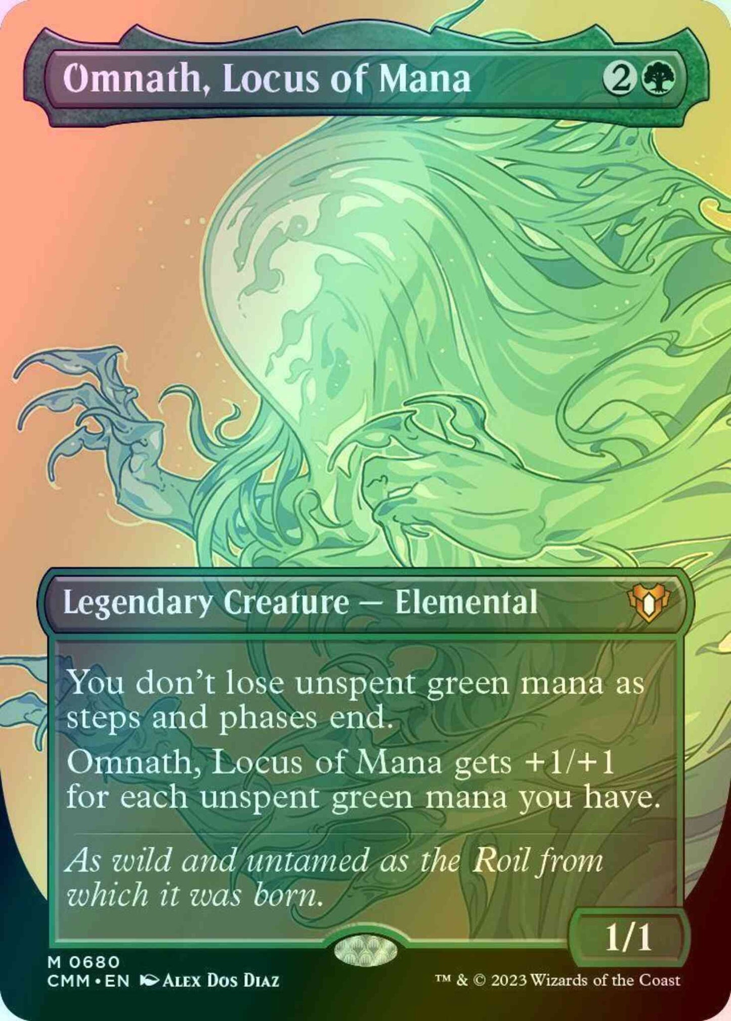 Omnath, Locus of Mana [680] [Borderless] [Profile] [Commander Masters] [Foil]