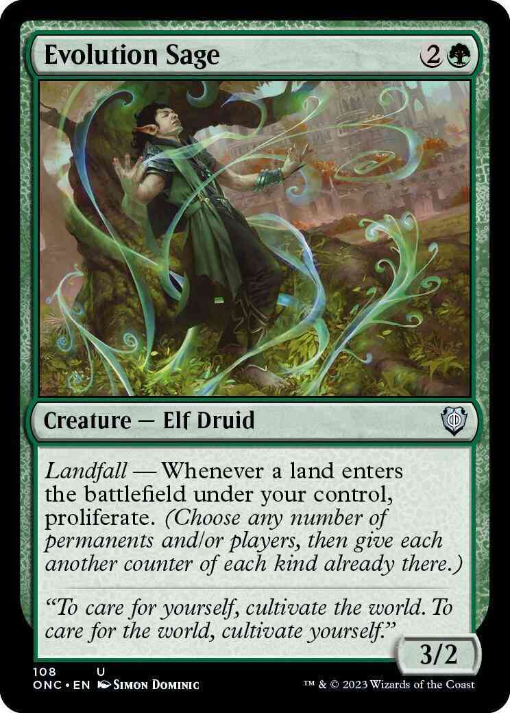 Evolution Sage [108] [Phyrexia: All Will Be One: Commander] [Non-Foil]