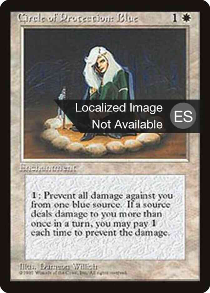 Circle of Protection: Blue - Spanish [15] [Fourth Edition Black Border: Spanish] [Non-Foil]