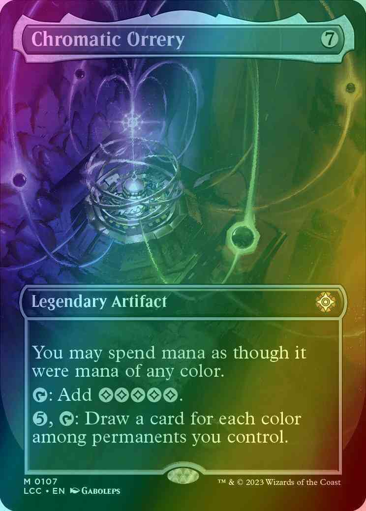 Chromatic Orrery [107] [Borderless] [The Lost Caverns of Ixalan: Commander] [Foil]