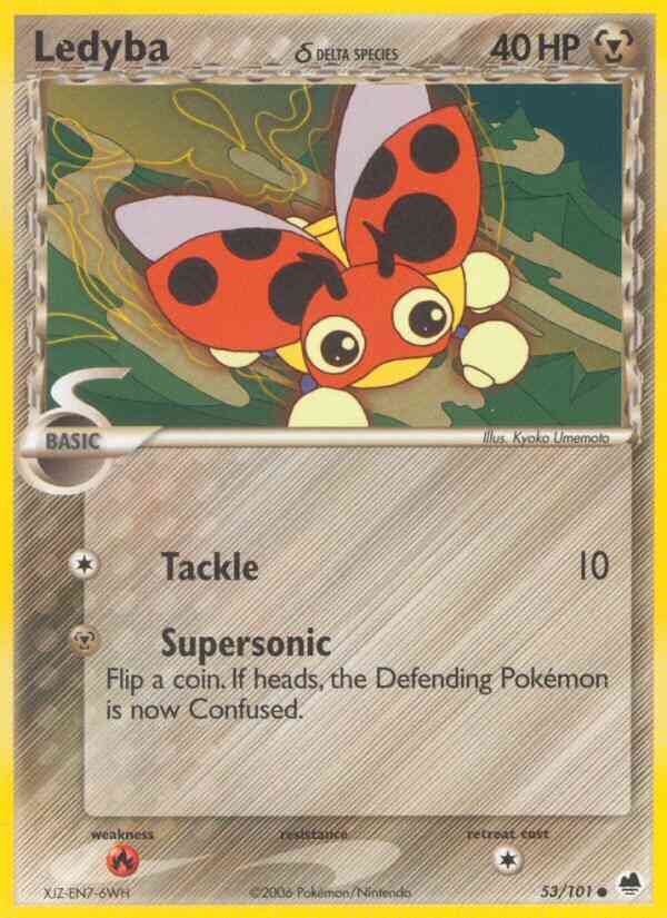 Ledyba δ - 53/101 - Common [ex15-53] [Reverse Holo]