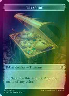 Treasure Token (17) // Volo’s Journal Token (18) [Commander Legends: Battle for Baldur's Gate: Tokens] [Foil]